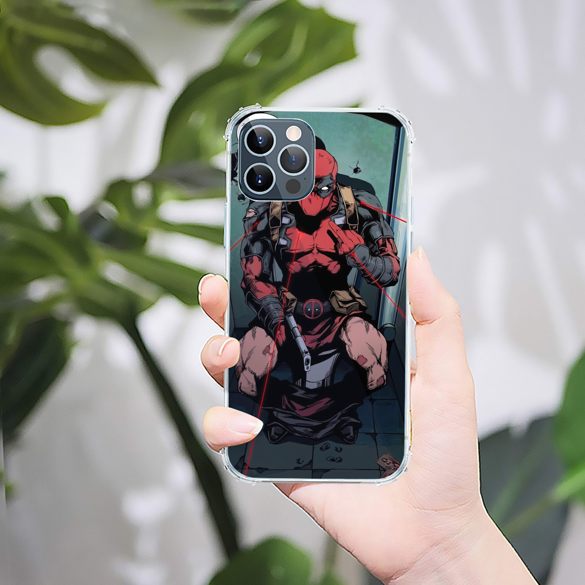 （画像用） Deadpool デッドプール 【iPhone 12シリーズ対応】透明スマホケース（クリアソフトケース）
